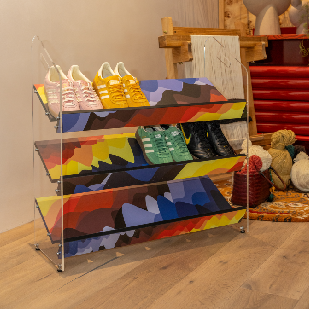 《Chroma Wave》Designer Shoe Rack & Display