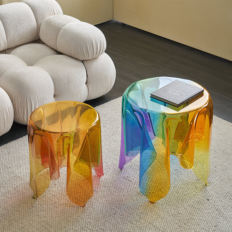 Rainbow glazed coffee table