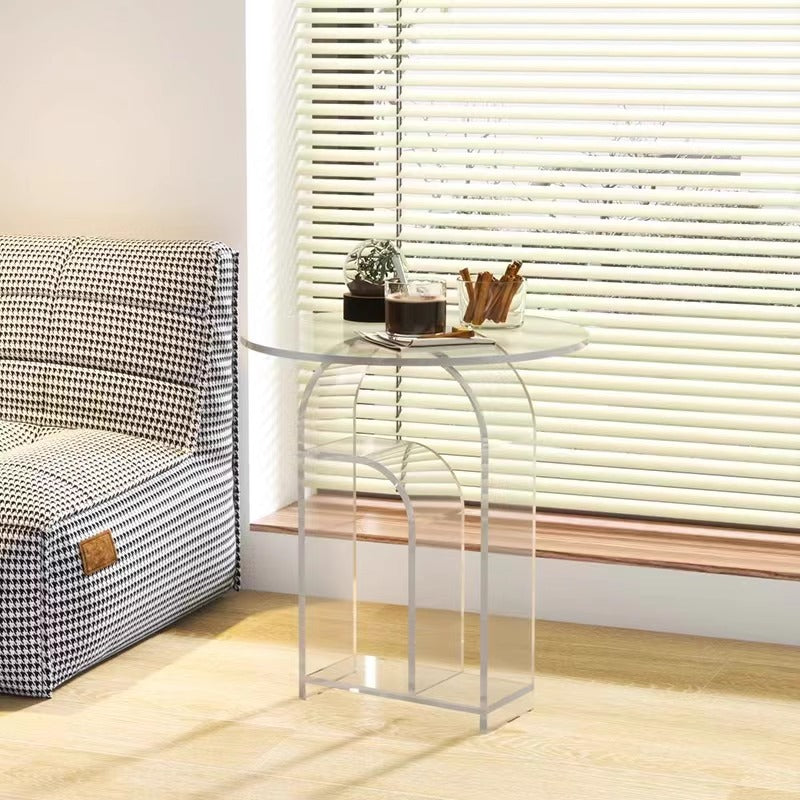 Geometric transparent table