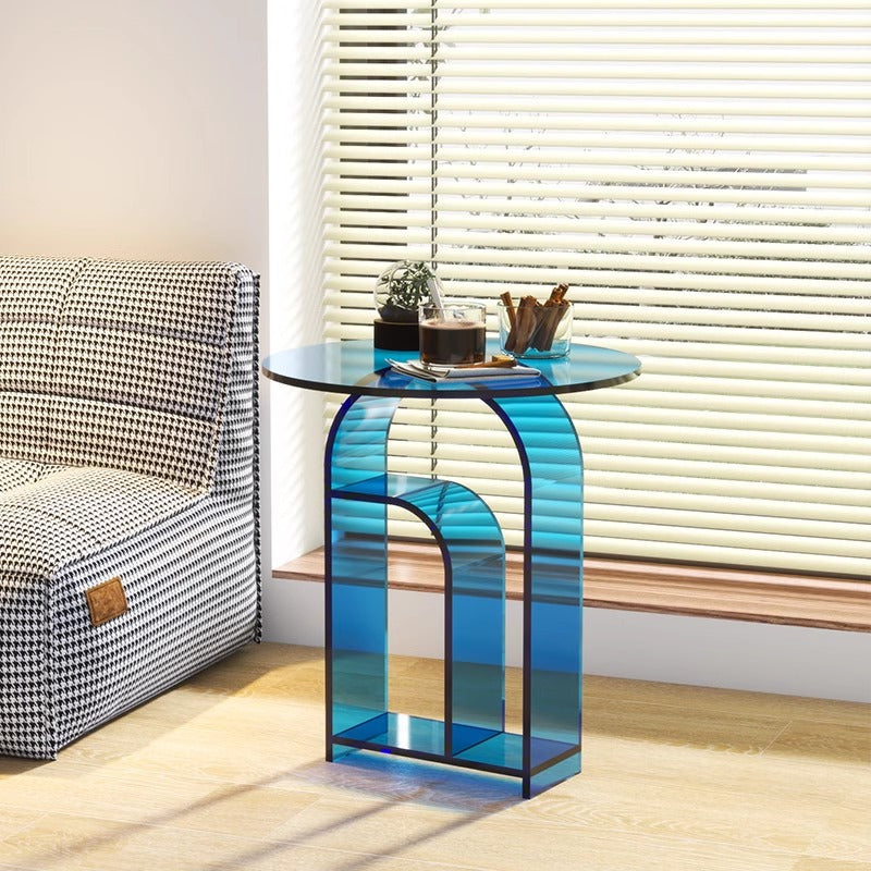 Geometric transparent table