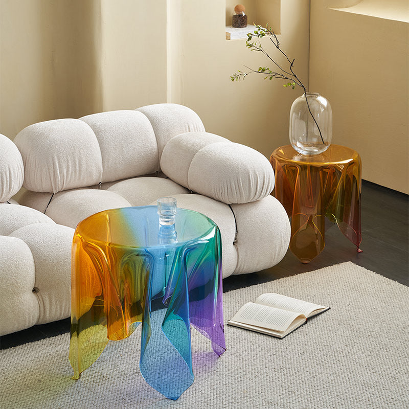 Rainbow glazed coffee table