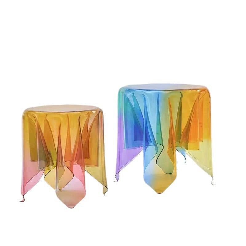 Rainbow glazed coffee table